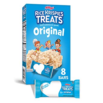 Kellogg’s Rice Krispies Treats, Crispy Marshmallow Squares, Original, 6.2oz Box (8 Count)