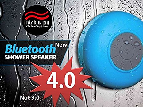 Bluetooth Waterproof Shower Speaker 4.0, HIGH QUALITY SOUND, Resistant, Handsfree, Portable Speakerphone with Built-in Mic, 6hrs of playtime, Control Buttons - Think Joy
