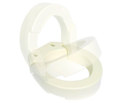 Essential Medical Supply Hinged Toilet Seat Riser for Elongated Toilets