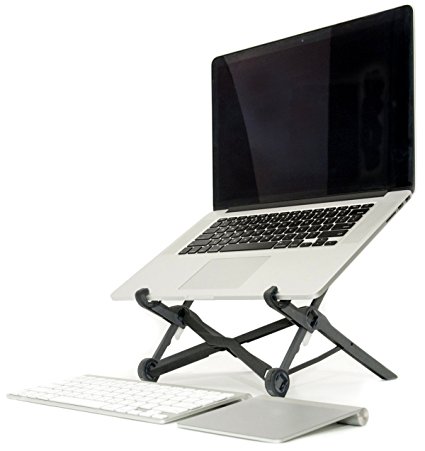 Roost Laptop Stand - Portable & Adjustable (For Apple MacBook and PC) Eye-Level Ergonomic for Productivity, Lightweight folding for travel, Universal Fit, Compact & Strong