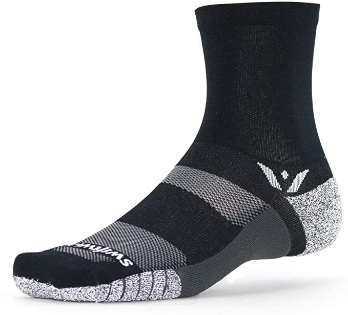 Swiftwick- FLITE XT FIVE Running & Golf Socks, Fitness, Ultimate Stability, Non-Slip Crew Socks