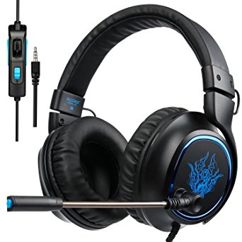 PS4 XBOX ONE PC MAC Gaming Headsets,SADES R5 3.5mm Gaming Headphones Over the ear Headphone with Mic Volume Control