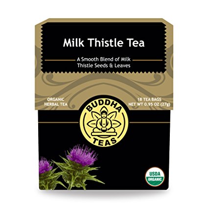 Organic Milk Thistle Tea - Kosher, Caffeine Free, GMO-Free - 18 Bleach Free Tea Bags