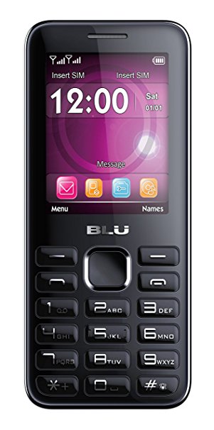 BLU Diva II Unlocked GSM Dual-SIM Cell Phone with Camera - Retail Packaging - Black