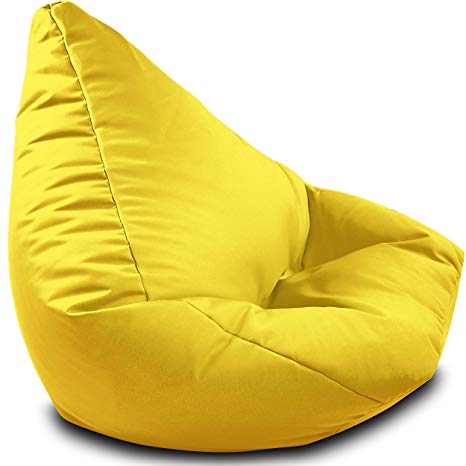 Gilda | Jazz Beanbag - Outland Gaming Lounger Recliner Giant Beanbag (Dual Zip System) Teflon Coated Polyester Virgin Beans Indoor/Outdoor Garden Furniture (Water And Stain Resistant)(Yellow)