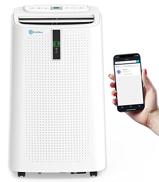 Alexa Enabled RolliCool COOL310 Portable Air Conditioner 12000 BTU - Air Conditioner with Heater, Dehumidifier, and Fan with Mobile App