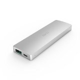 Aukey 3300mAh Aluminum Alloy Portable External Battery Charger Smartphones - Retail Packaging - Silver