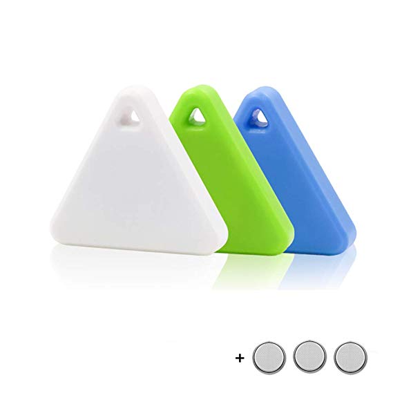 [3 Pack] Tracker Key Finder,Teslasz Key Finder Phone Finder Replaceable Battery Anything Finder-Blue,Green,White