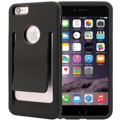 iPhone 6 Plus Case iPhone 6s Plus Case CellJoy SLiM CLiP Hybrid Case Built in Belt Clip TPU Black Protective Cover Skin
