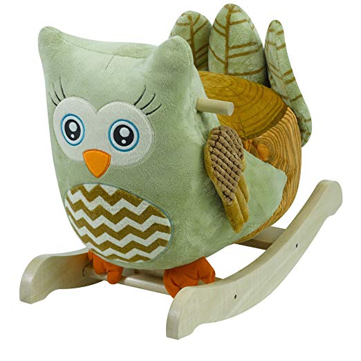 Rockabye Owliver Green Owl Rocker, One Size
