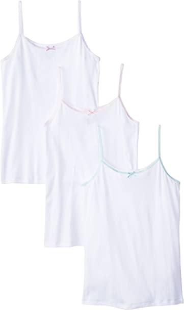 Trimfit Little Girls' Camisole Undershirt 100 Percent Combed Cotton 3-Pack