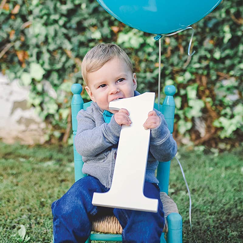 One Sign Number 1 Baby Photo Prop for First Birthday Babies Photography Prop Birthday Photo Shoot Prop Wooden Number Sign