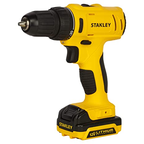 STANLEY SCD121S2K 10.8V10mm Li-Ion Cordless Compact Drill Driver w Battery Charger-2x1.5Ah Batteries Included