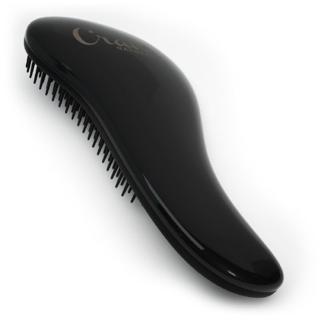Crave Naturals Glide Thru Detangling Brush for Ultimate Results - Adults and Kids - Use As Comb or Hair Brush - Black