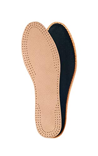 Natural leather insoles for ladies with activated carbon underlayer, inserts, replacement shoes, boots, UK Sizes