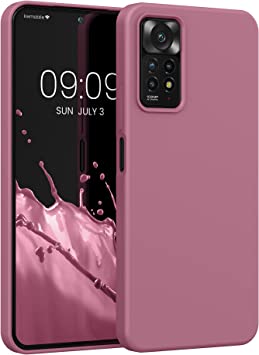 kwmobile Carcasa Compatible con Xiaomi Redmi Note 11 Pro/Note 11 Pro (5G) - Funda de Silicona para móvil - Cover Trasero en Rosa Oscuro