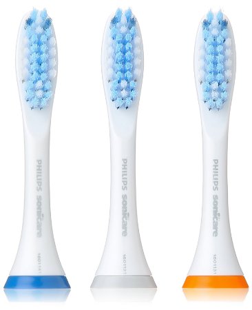 Philips Sonicare PowerUp replacement toothbrush heads, HX3023/64, 3-count Soft