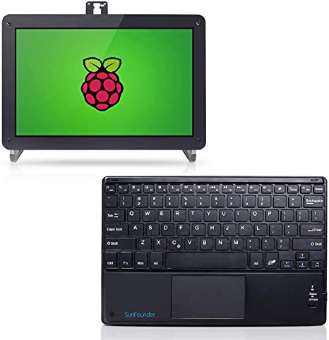 Raspberry Pi 4 Screen 10.1’’ IPS HDMI IPS LCD Monitor Display High Resolution with Ultra Slim Bluetooth Keyboard