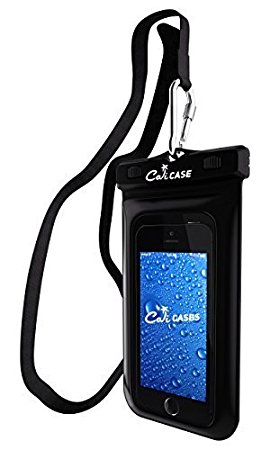 CaliCase Floating Waterproof Pouch (Extra Large) - Perfect for Outdoor Activities: Boating , Kayaking , Rafting , Swimming , Beach - Protects your Cell Phone, Wallet, Passport, Money from Water, Sand, Dust and Dirt - IPX8 Certified to 100 Feet
