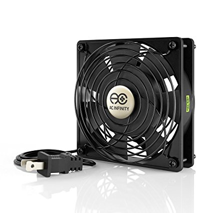 AC Infinity AXIAL 1225, Muffin Cooling Fan, 115V AC 120mm by 120mm by 25mm Low Speed