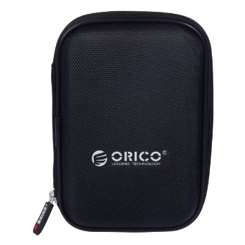 ORICO Shockproof and Anti-scratch 2.5 Inch Hard EVA Carrying Shell Case Cover Bag for 2.5 Inch External Hard Drive, Camera, GPS, MP3, MP4, Earphone, External Battery Pack and More -Black