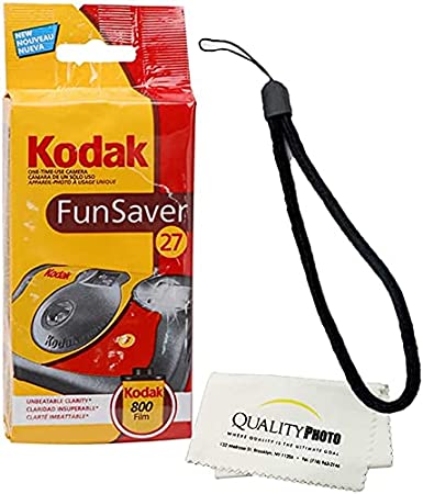 KODAK FunSaver Flash 800 ASA 27 Exp Single Use Flash 35mm Camera (1 Pack)