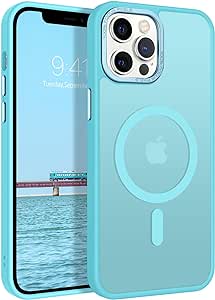 BENTOBEN for iPhone 12 Pro Max Magnetic Case, iPhone 12 Pro Max Phone Case Compatible with MagSafe, Translucent Matte Shockproof Anti-Fingerprint Phone Case for iPhone 12 Pro Max 6.7", Lake Blue