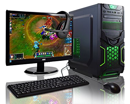 ADMI GAMING PC PACKAGE: Powerful Desktop Computer, 21.5 Inch 1080p Monitor, Keyboard & Mouse Set (PC SPEC: AMD A6-6400K 4.1GHz Dual Core Processor with Radeon HD 8470D Graphics, USB 3.0, 500W PSU, 1TB Hard Drive, 8GB RAM, 24 x DVDRW Drive, Wifi, Goblin Gaming Case, No Operating System)