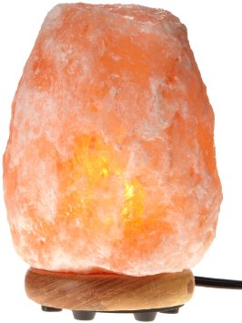 WBM 1002 8-Inch Himalayan Natural Crystal Salt Lamp with Bulb and Cord Pink