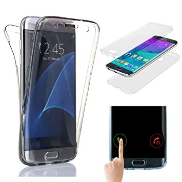 for Samsung Galaxy S8 Plus Case,Ultra Slim Clear TPU Silicone 2in1 Shockproof Cover,360 Full Protective[Front and Back]Rubber Gel Transparent Touch Case Cover for Samsung Galaxy S8 Plus