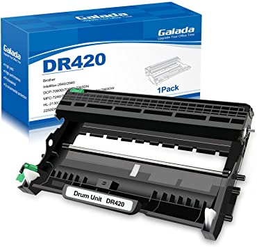 Galada Compatible Drum Unit Replacement for Brother DR450 DR-420 TN450 TN420 for MFC-7240, MFC-7360N, MFC-7365DN, MFC-7460DN, MFC-7860DW, HL-2220, HL-2230, HL-2240, HL-2240D, HL-2270DW, HL-2275DW, HL-2280DW, DCP-7060D, DCP-7065DN, IntelliFax-2840, IntelliFax-2940 Printer (1 Pack)