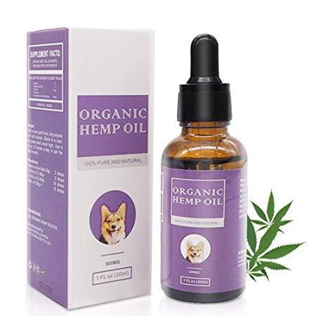 LDREAMAM Hemp Oil for Dogs Cats, Pets Hemp Oil for Pain Relief,Separation Anxiety Relief, Hips Pain, Pet Recovery, Sleep and Treats Skin