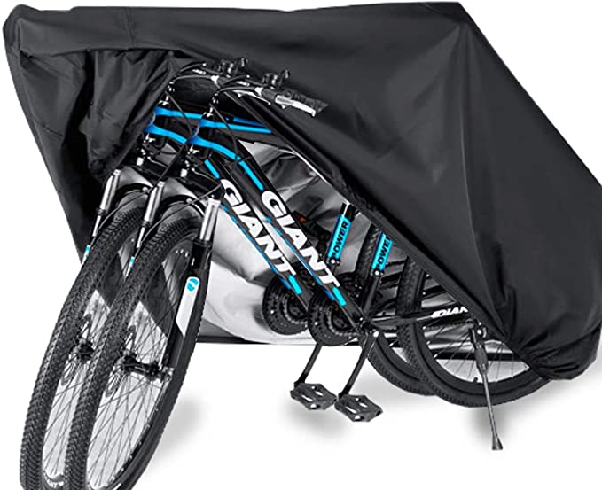Bumlon Bike Bicycle Cover Waterproof Outdoor Motorcycle Covers XL XXL for 2/3 Bikes Dust Rain Wind Snow Proof Lock Hole for Mountain Road Electric Bike
