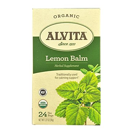 Alvita Tea Organic Herbal Balm, Lemon, 24 Count