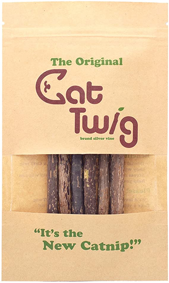 CatTwig Silver Vine Sticks | Original Catnip Alternative Chew Toy | All Natural Matatabi Silvervine Stick