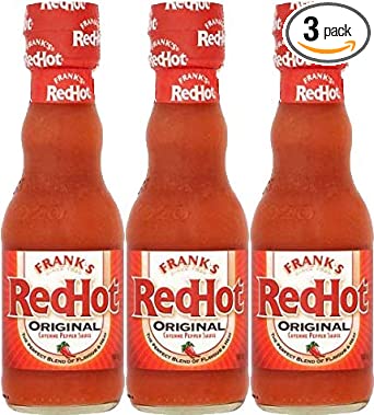 Frank's Red Hot Cayenne Pepper Sauce, 5oz Glass Bottle (Pack of 3, Total of 15 Oz)