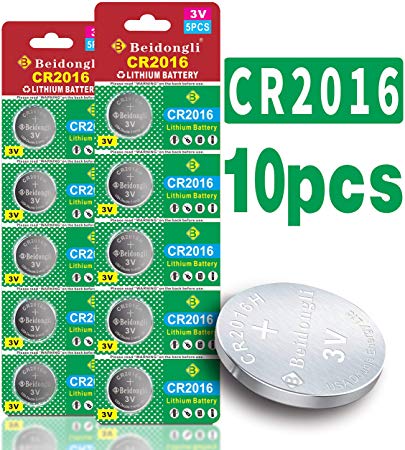 CR2016 3V Lithium Battery (10-Pack)