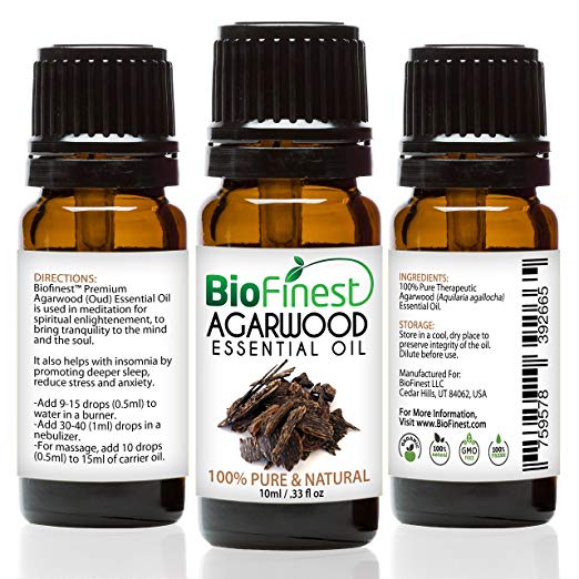 Biofinest Agarwood (Oud) Essential Oil - 100% Pure Therapeutic Grade - Best For Aromatherapy - For Meditation, Spiritual Tranquility - FREE E-Book (10ml)