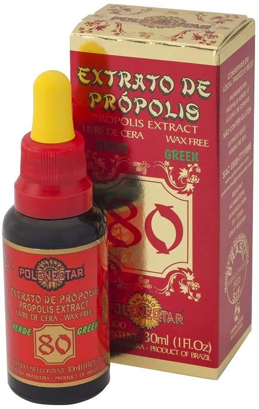 1 Bottle Brazil Green Bee Propolis Extract Wax Free 80 (30ml) from Polenectar