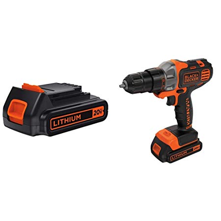 BLACK DECKER LBXR20 20-Volt MAX Extended Run Time Lithium-Ion Cordless To with BLACK DECKER BDCDMT120C 20-Volt MAX Lithium-Ion Matrix Drill/Driver