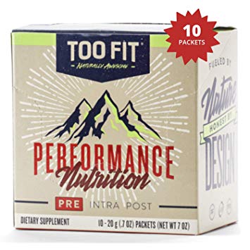 Too Fit ® PRE | Caffeine-Free Stimulant-Free Pre-Workout Supplement Drink Powder | Organic Adaptogens, Keto, Paleo, and Vegan Certified, BCAA’s, Creatine Magnapower | BlackBerry Lemonade, 10 Servings