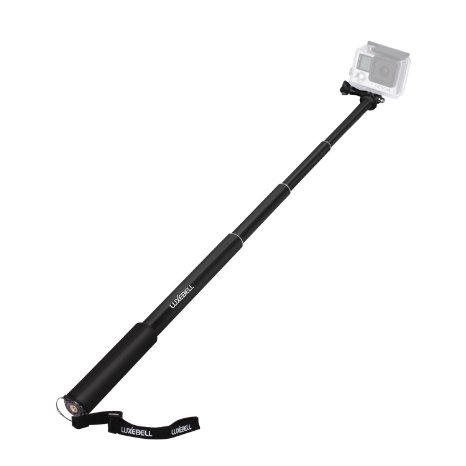 Luxebell Selfie Stick Adjustable Telescoping Monopod Pole 40.5" for Gopro Hero 4, Session, Black, Silver, Hero  LCD, 3 , 3, 2, 1, Sj4000 and Sj5000 Cameras