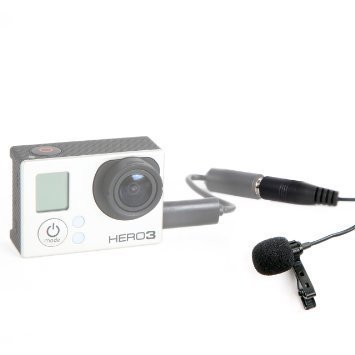 Miracle Sound Lavalier Lapel Clip-on Omnidirectional Condenser Microphone for GoPro HERO3, HERO3  & HERO4