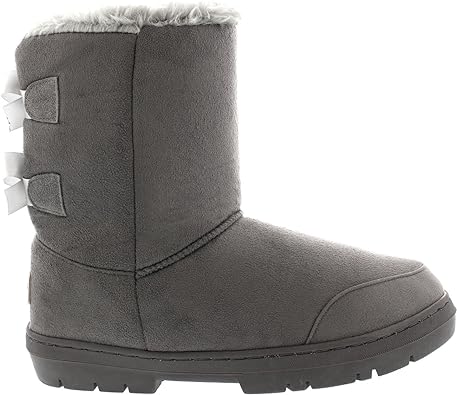 Holly Womens Twin Bow Tall Classic Waterproof Winter Rain Snow Boots