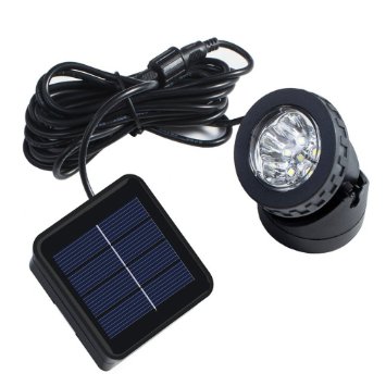 [Upgraded Version] RockBirds SL006-2 Weatherproof Solar Powered LED Spotlight, Garden Pond Lights