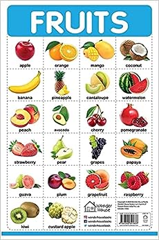 Fruits My First Early Learning Wall Chart For Preschool Kindergarten Nursery And Homeschooling 19 Inches X 29 Inches