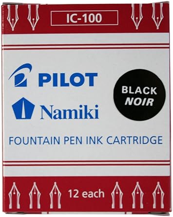 PILOT Namiki - Cartuccia d'inchiostro per supporto senza tappo, colore: Nero, VE = 1