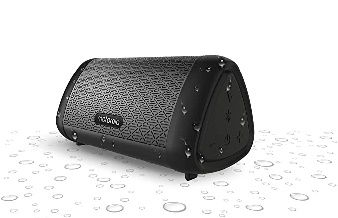 Motorola Sonic Sub 630 Bass Twin (2 Pack) 10W Speakers, IPX5 Waterproof with Siri, Alexa and Google Assist Compatibility - Black