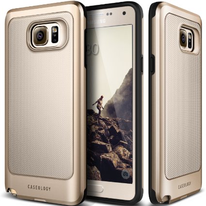 Galaxy Note 5 Case Caseology Vault Series Rugged Slim Cover Gold Active Armor for Samsung Galaxy Note 5 - Gold