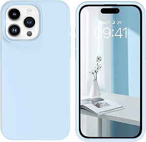 BENTOBEN for iPhone 15 Pro Case, iPhone 15 Pro Phone Case, Soft Silicone Gel Bumper Shockproof Phone Case, Anti-Scratch Protective Case Cover with Microfiber Lining for iPhone 15 Pro 6.1", Baby Blue